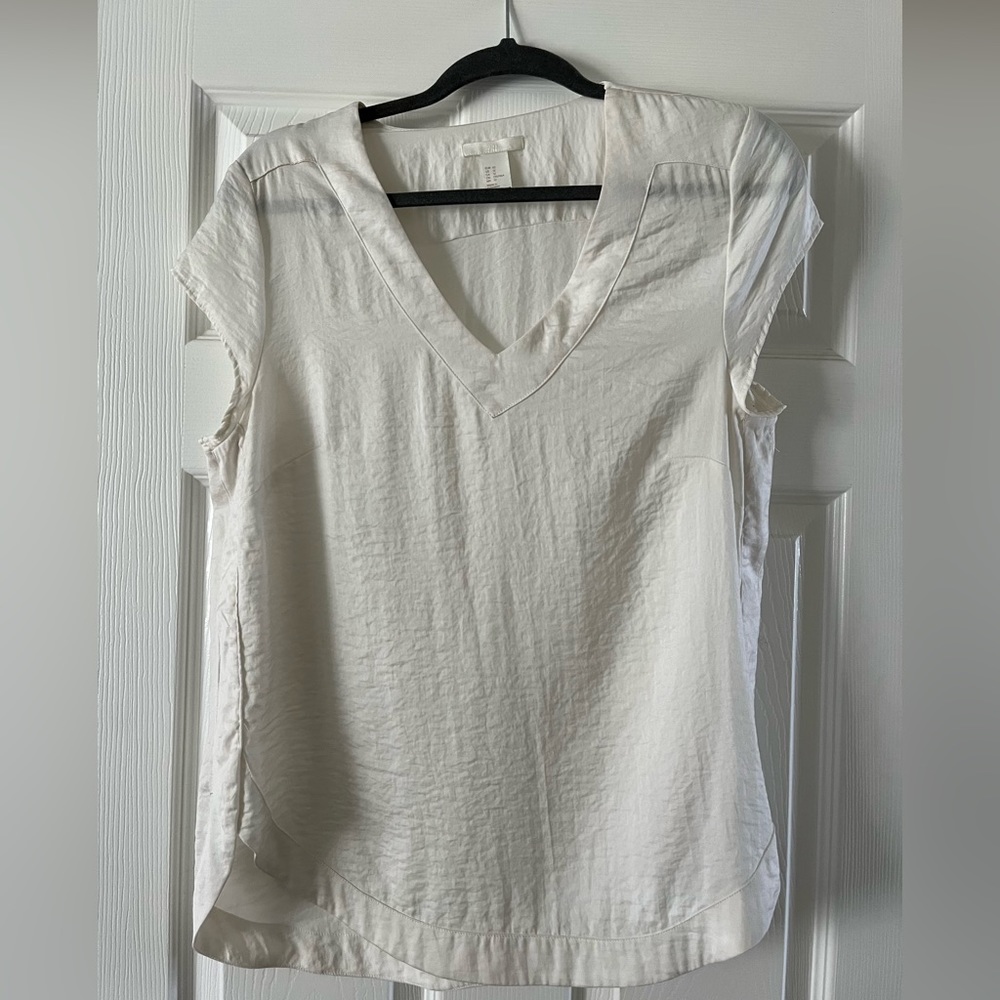 H&M cream blouse, size 12